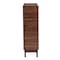 Baxton Studio Paricia Mid-Century Modern Walnut Brown Finished Wood Shoe Cabinet 235-13267-ZORO - alternate 10